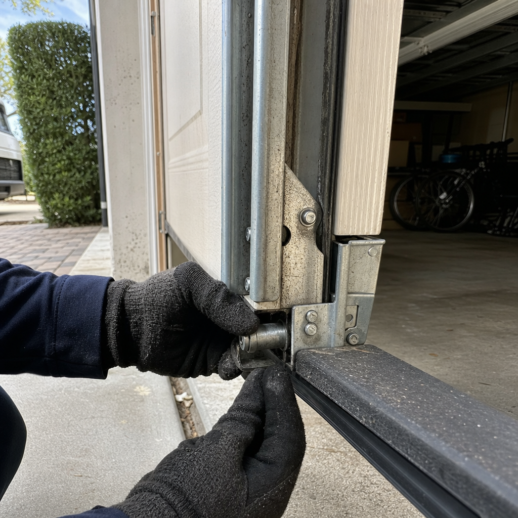 Garage door roller lubrication for emergency repair service in Dania Beach, FL